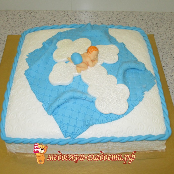 Торт на крещение для мальчика